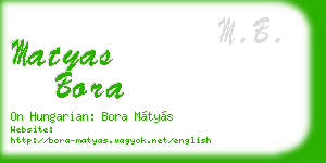 matyas bora business card